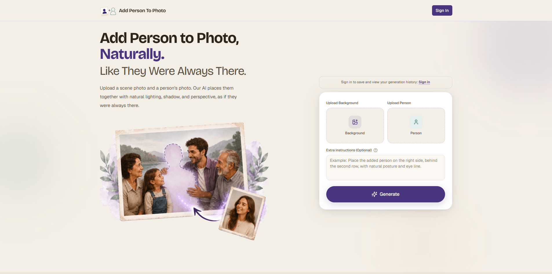 Add Person To Photo preview