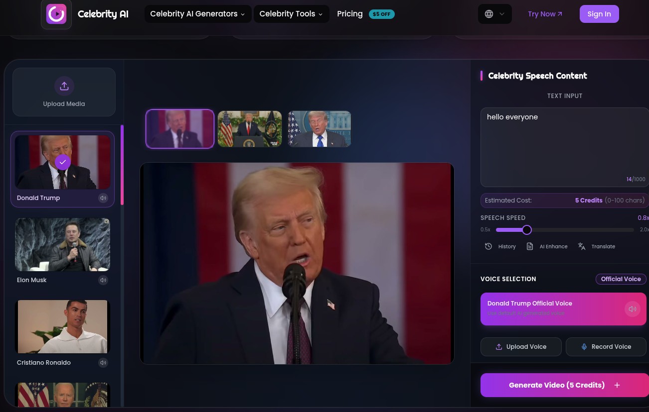 Trump AI Video Generator preview