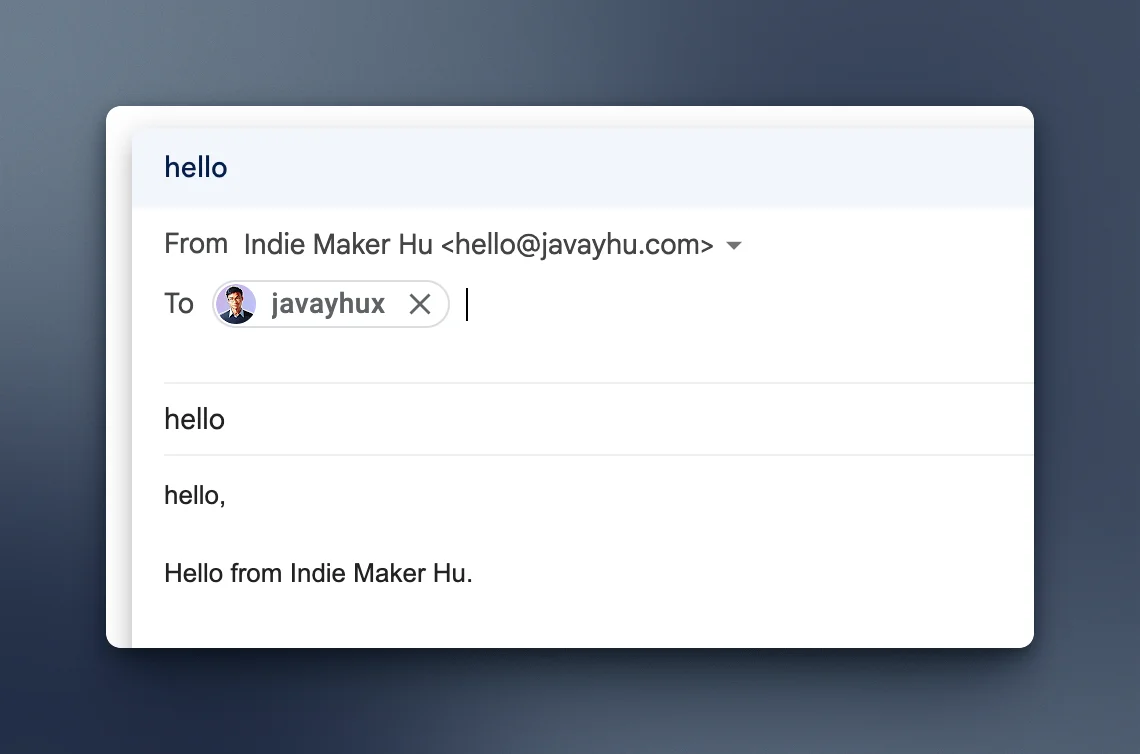 gmail send test email