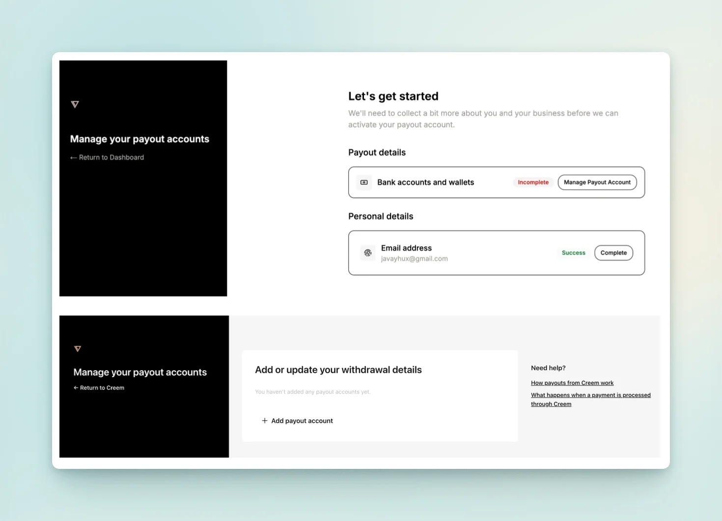 payout details