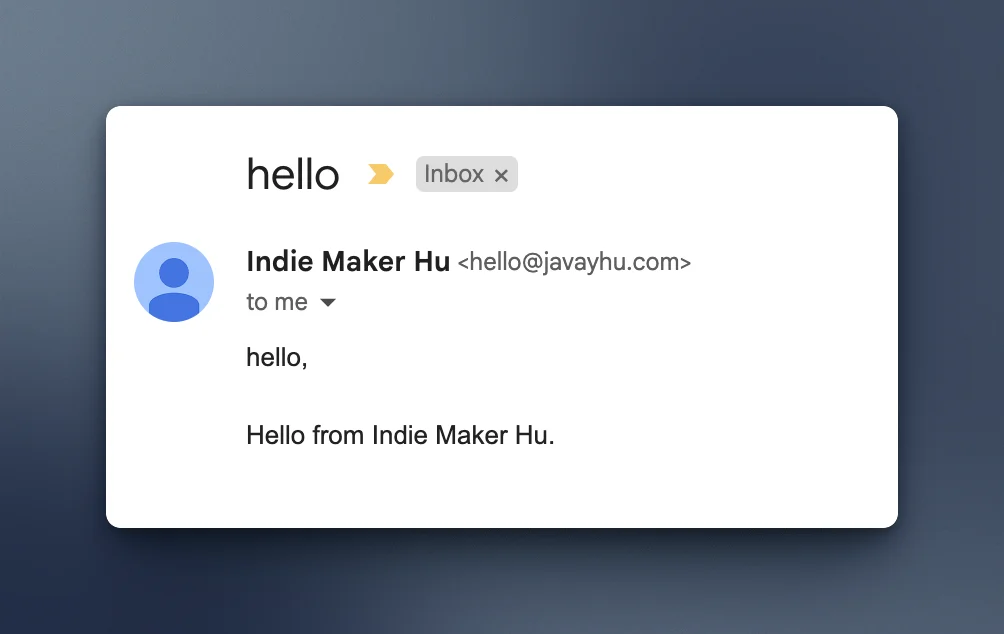 gmail receive test email