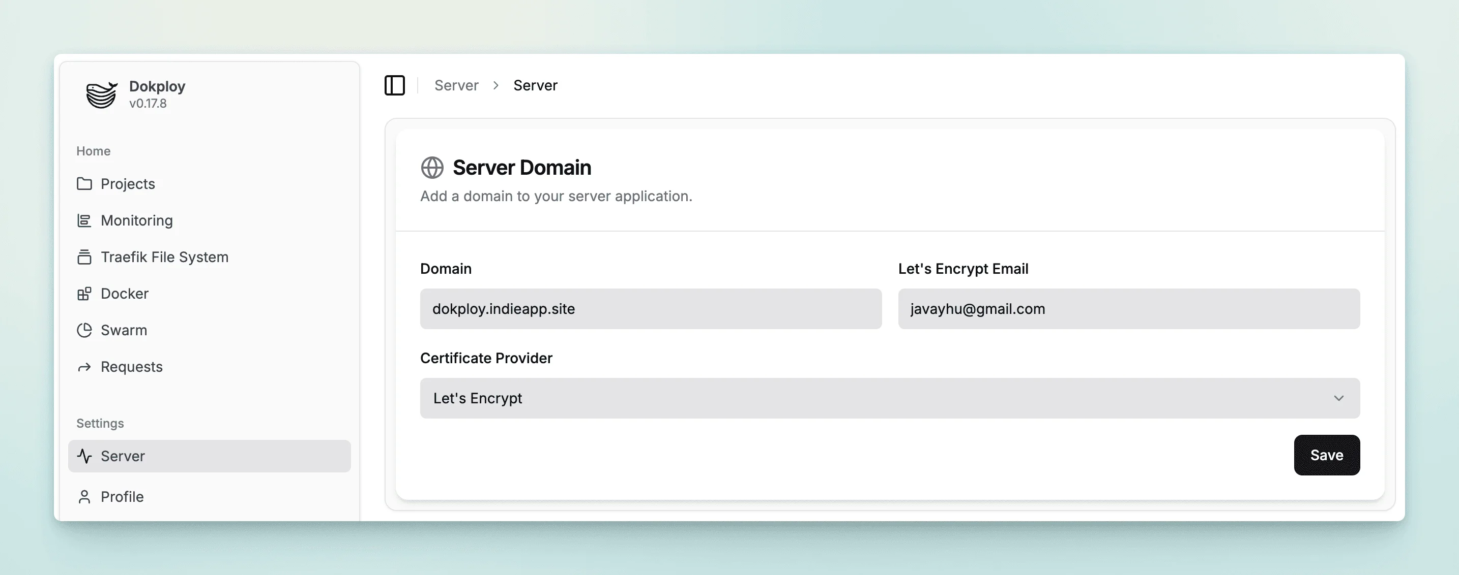 dokploy bind domain
