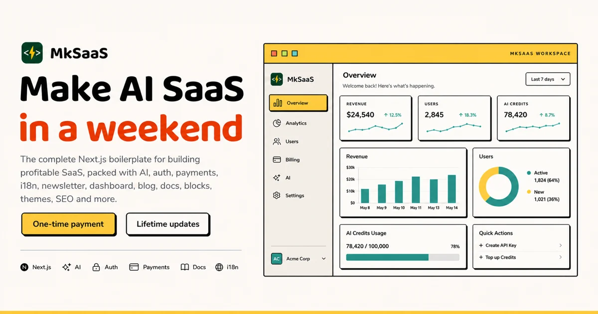 MkSaaS preview
